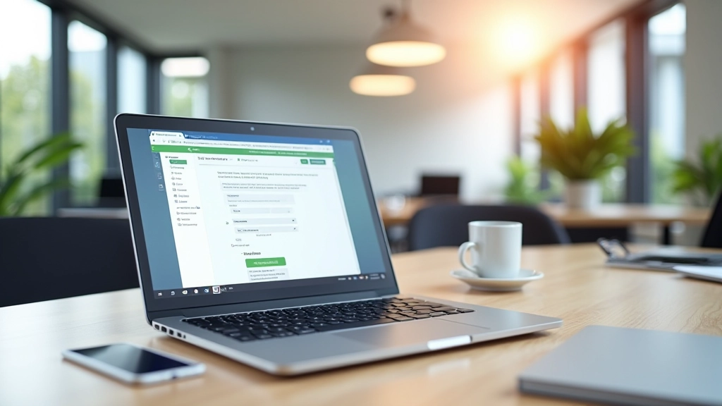 Espaço de trabalho moderno de desenvolvimento web com interface de construtor de sites