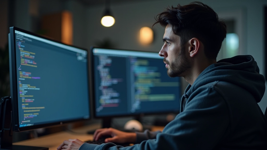 Tela de editor de código com HTML, CSS e JavaScript visíveis, mostrando um projeto web customizado