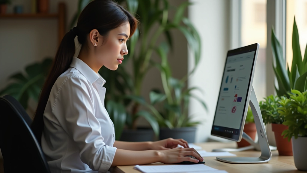 Pessoa a trabalhar com interface de designer visual